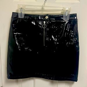 Forever 21 Black pleather mini skirt